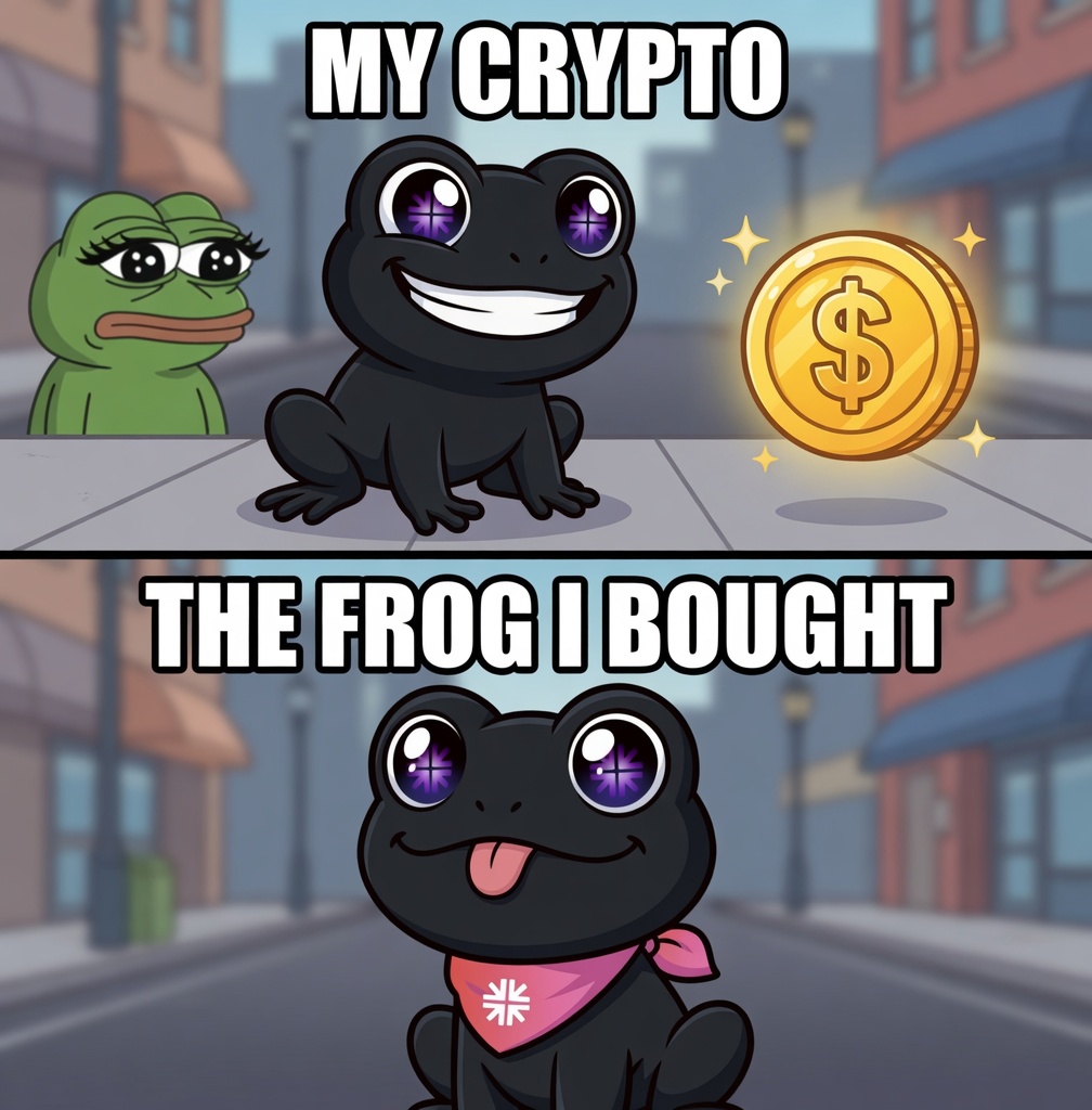My crypto versus the frog I bought meme